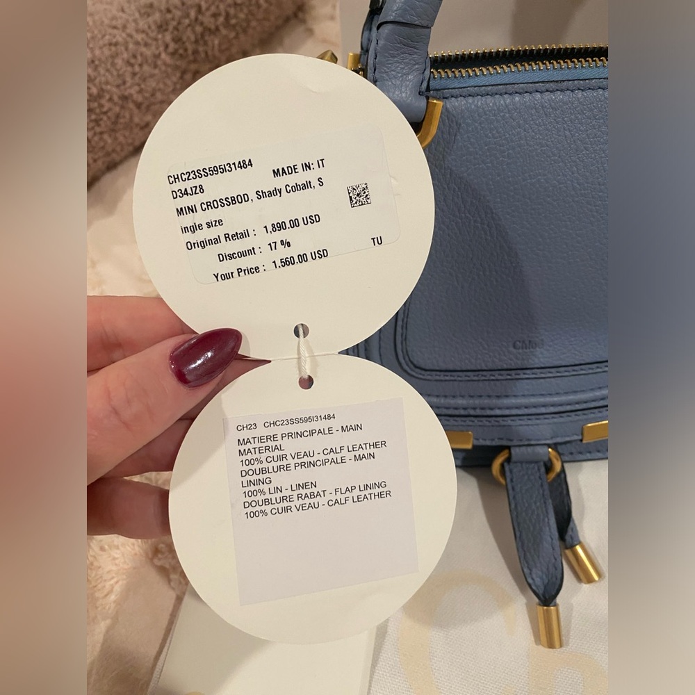 Chloé Marcie Mini in Light Blue - Picture 4 of 16